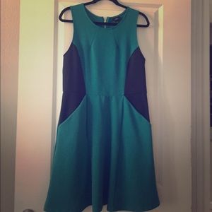 Green and Black Dress