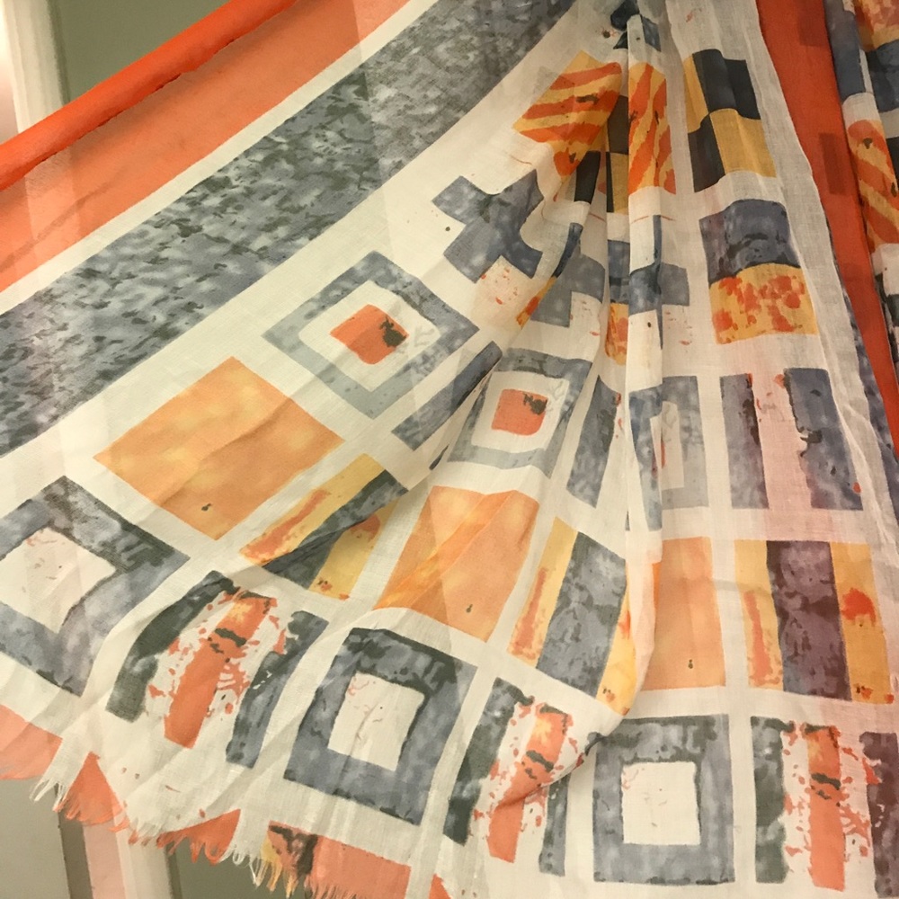 multicolored vintage anthropologie scarf