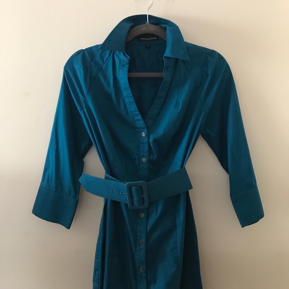 Express blue shirt dress size 6