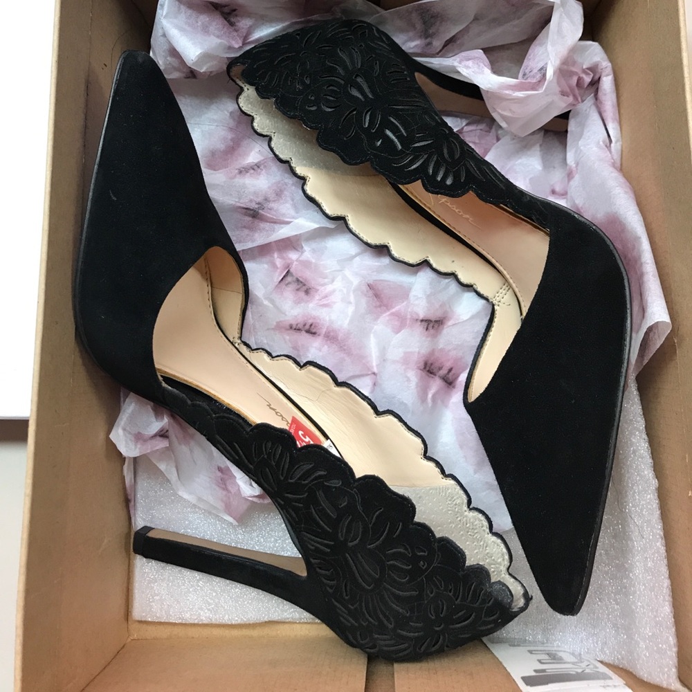 Jessica Simpson black suede heels