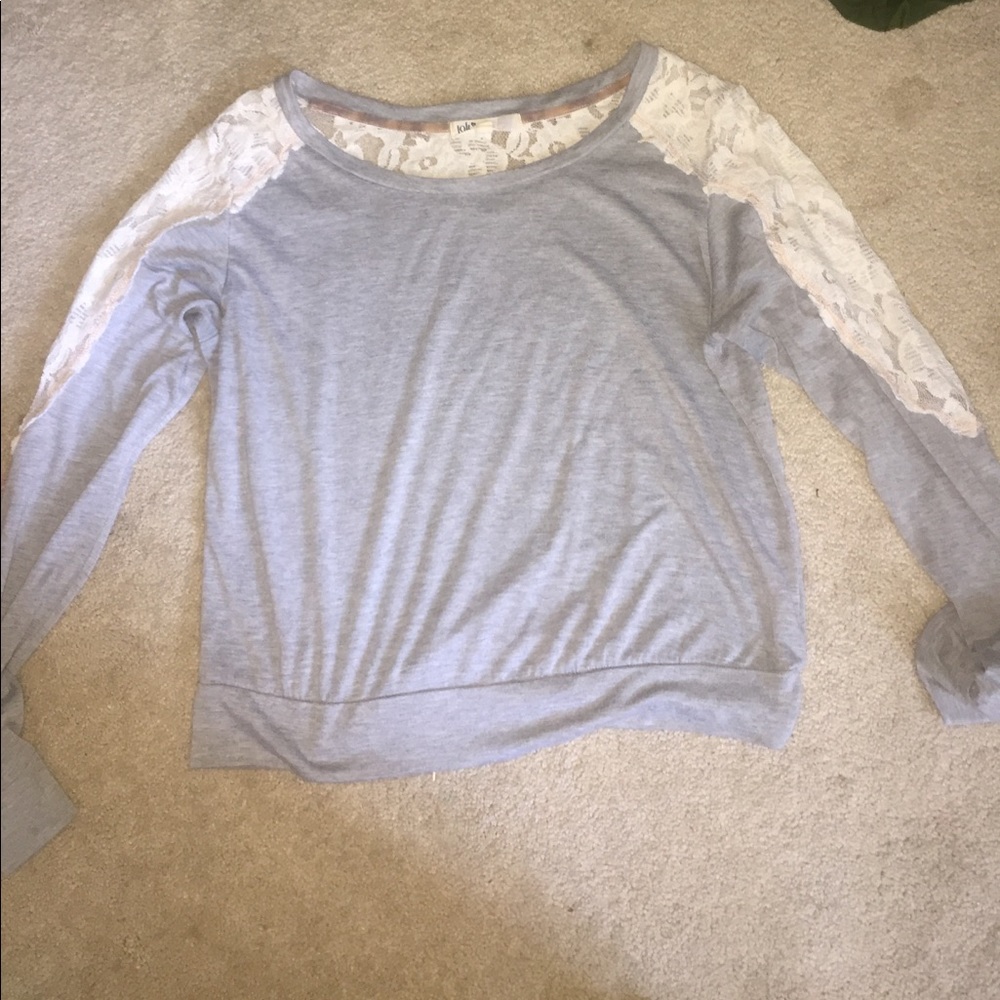 Lace long sleeve shirt