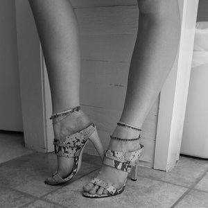 Calvin Klein Snake Skin Print Heels