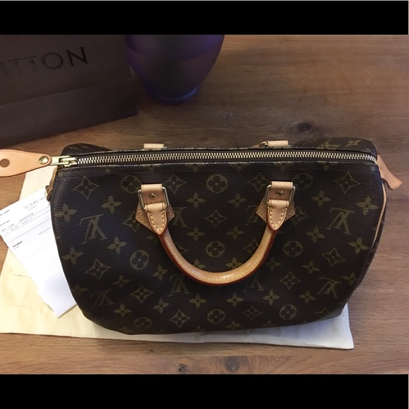 Sold 🤑Auth Louis Vuitton speedy 30 with receipt - Picture 5 of 8