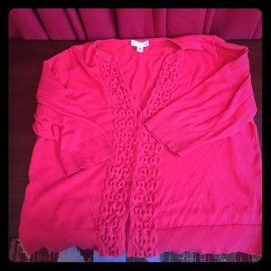 Orange coldwater creek cardigan size 2x