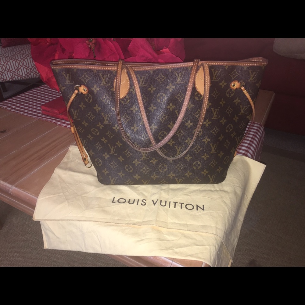Authentic LV Neverfull MM with dust bag