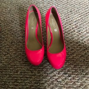 Neon Pink 5 inch heels size 9