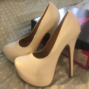 White pumps! Worn once!
