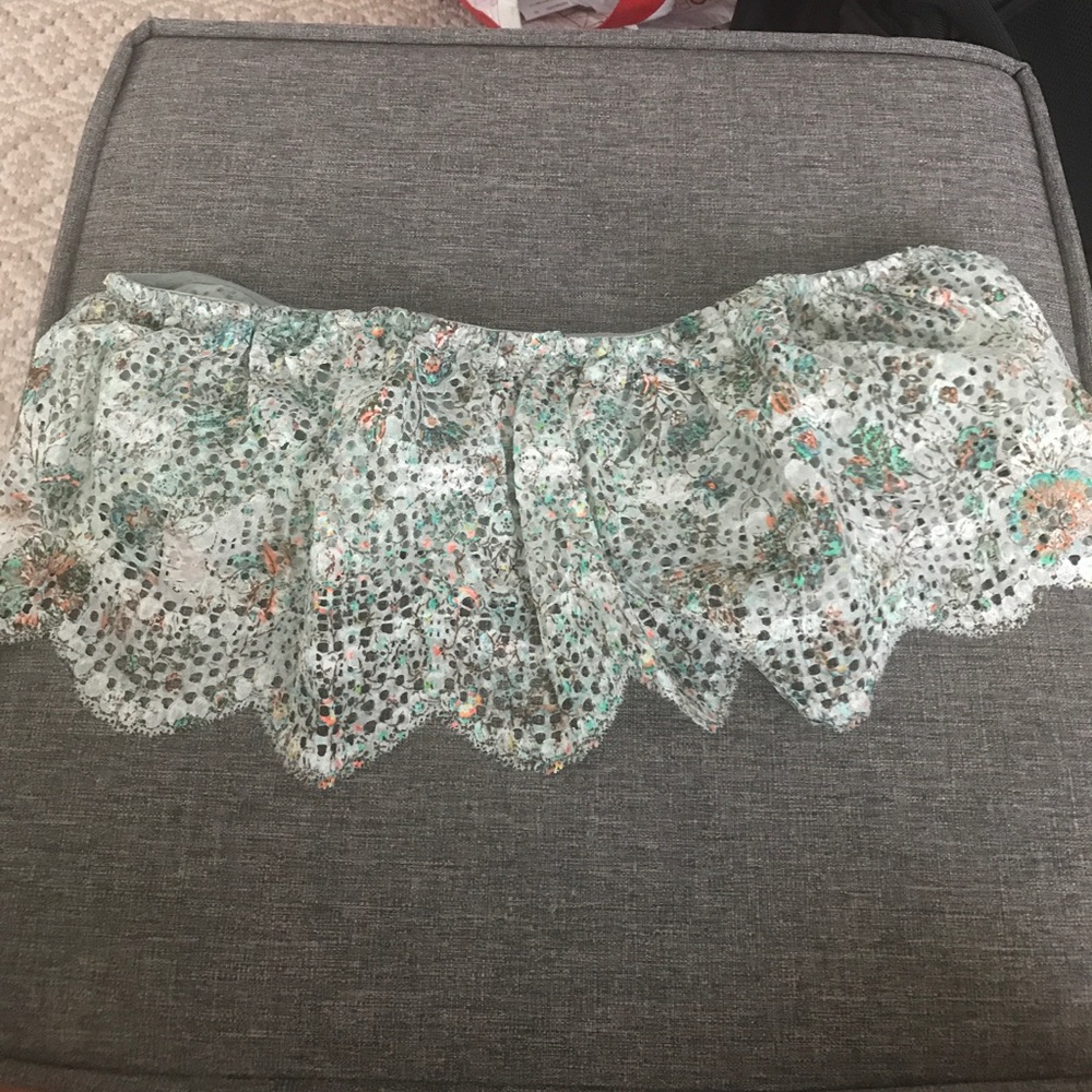 Victoria's Secret Boho Green Floral Bandeau Bralette M