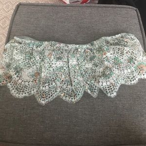 Victoria's Secret Boho Green Floral Bandeau Bralette M
