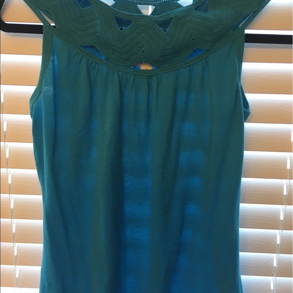 Banana Republic aqua knit tank XS