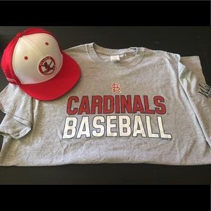 NWOT *never worn* Cardinals snapback and shirt!
