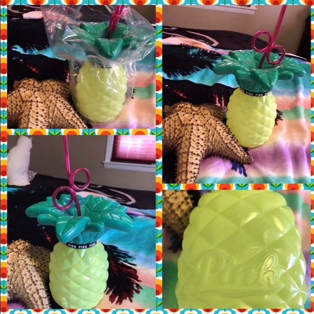 SOLD- BNIP Pink Victoria's Secret Pineapple Cup
