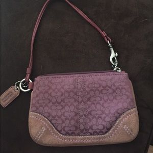 Purple Coach wristlet