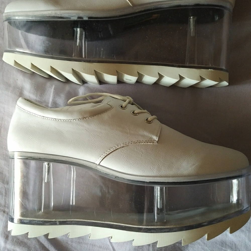 YRU Qloud Platform Sneakers Shoes White Size 10