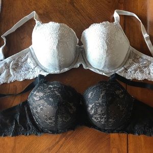 Lot of 2 Victoria's Secret Angels Lined Demi bras