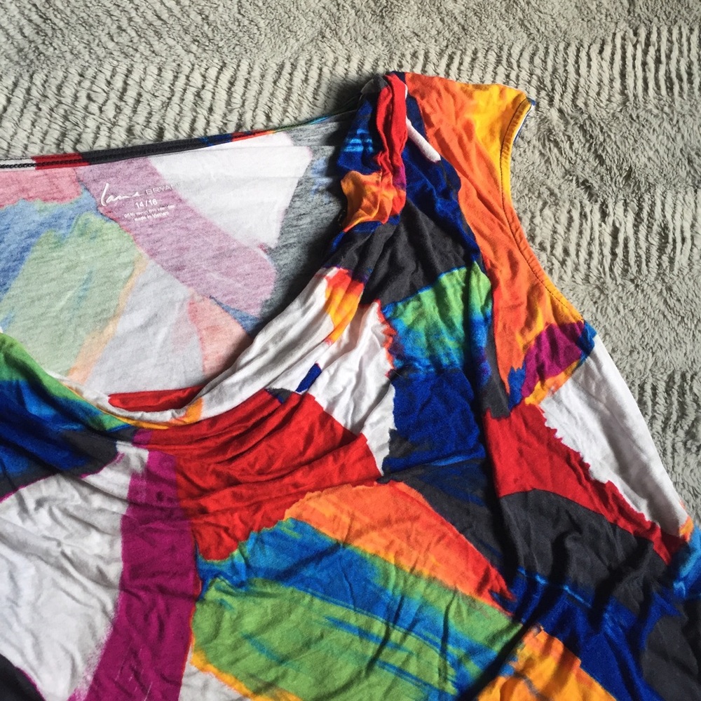 Lane Bryant Brushstroke Multicolor top - Picture 3 of 4