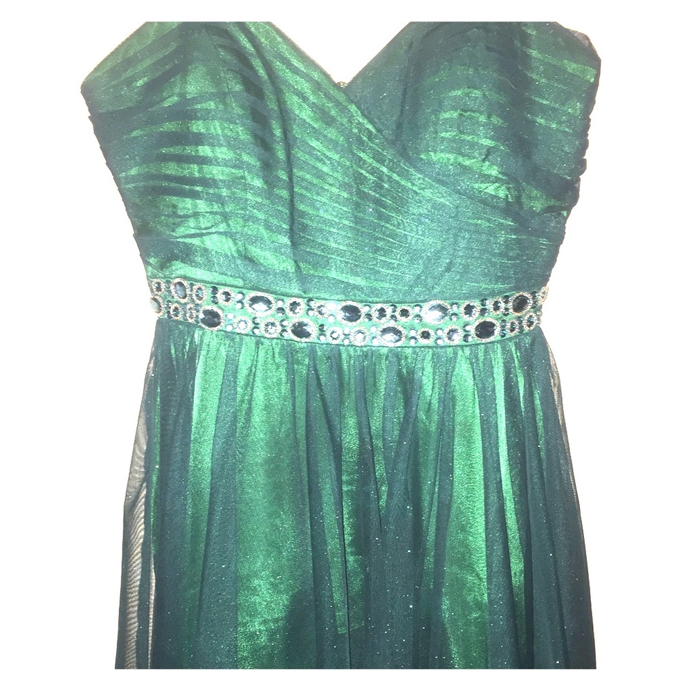 Emerald Green Tea Formal Dress