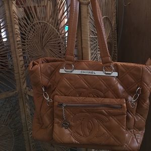 Beautiful brown bag with attachable smaller bag