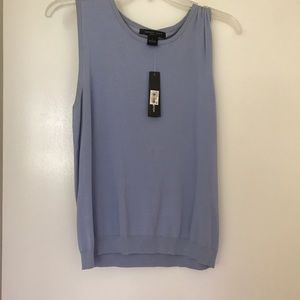 NWT August Silk top large light periwinkle