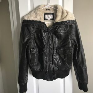 Dark brown aviator jacket