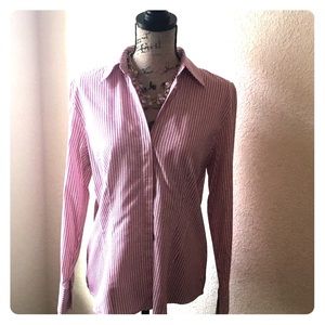 Talbots Button Down Career Blouse Sz 14