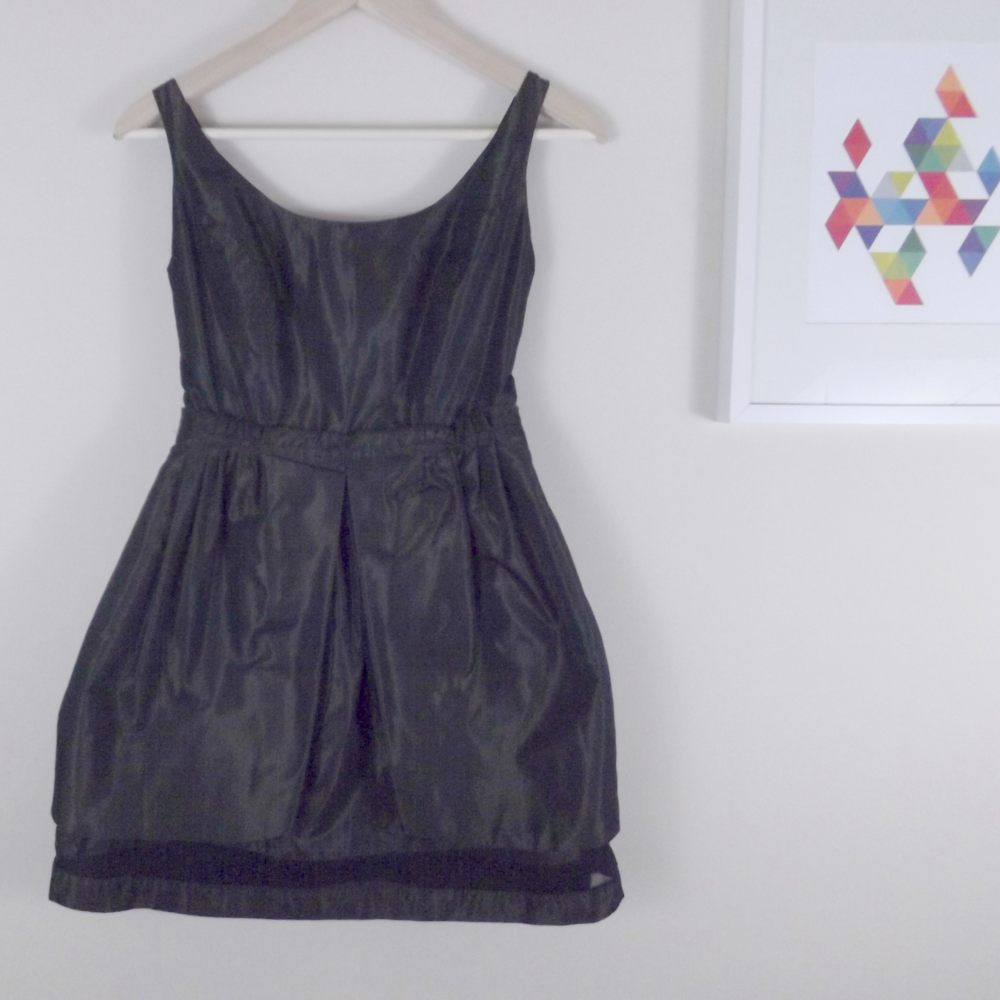 BCBGeneration Black Taffeta Cocktail Dress