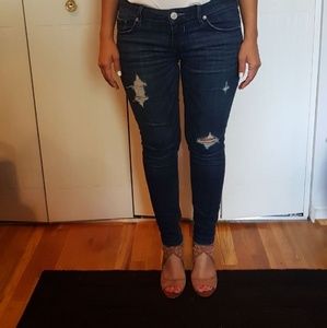 Distressed Express  jeans