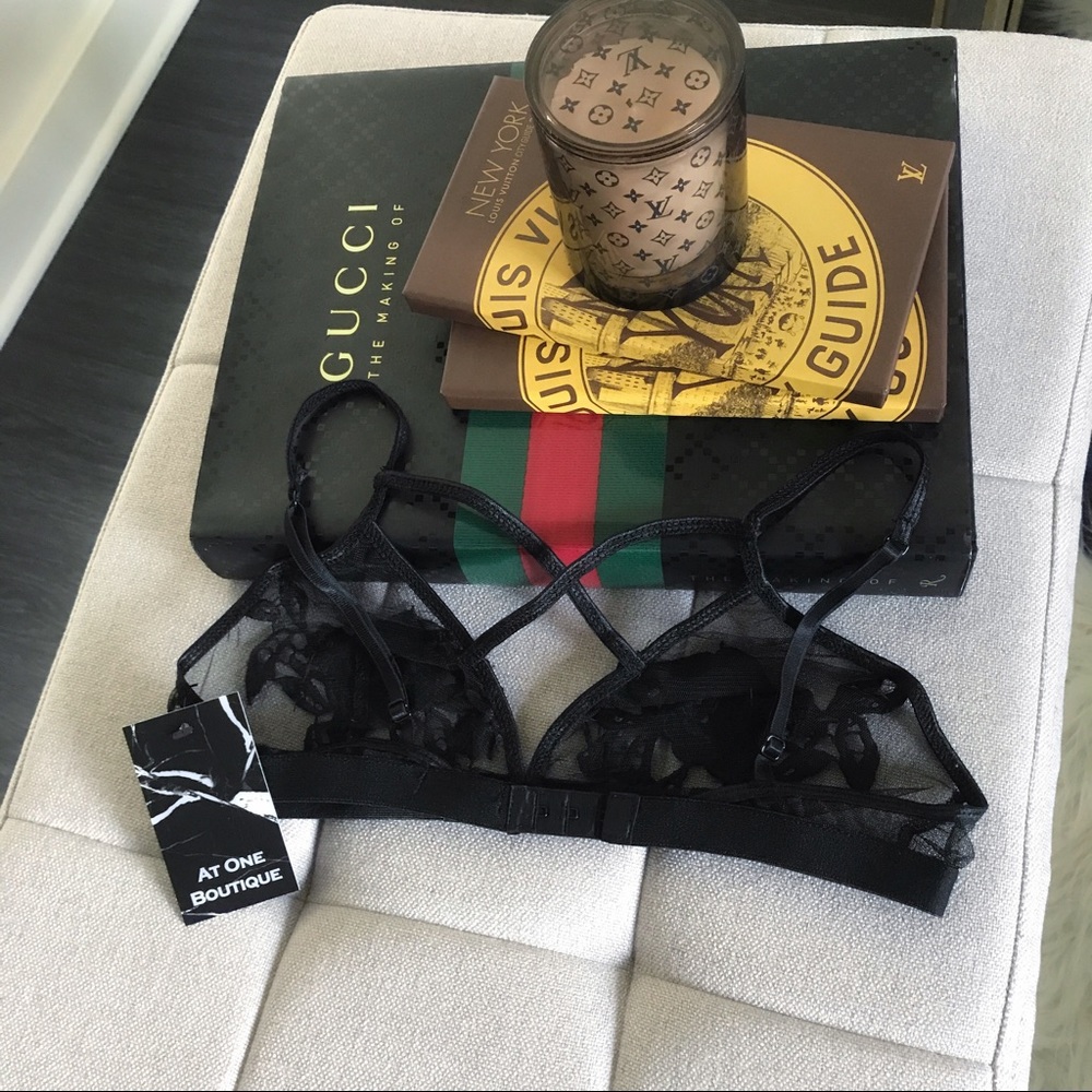 SOLD OUT // Modern Floral X Mesh Bralette - Picture 5 of 5