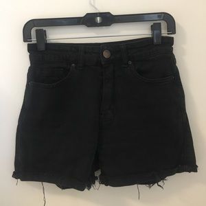 BDG Black denim shorts