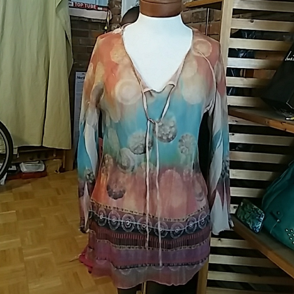 Sienna Rose long sleeve blouse multicolored​ new