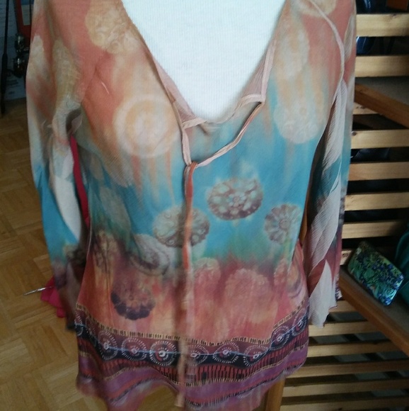 Sienna Rose long sleeve blouse multicolored new - Picture 2 of 3