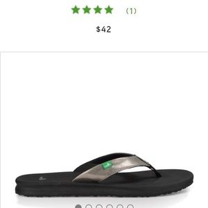 Sanuk silver sandals BRAND NEW, NEVER WORN