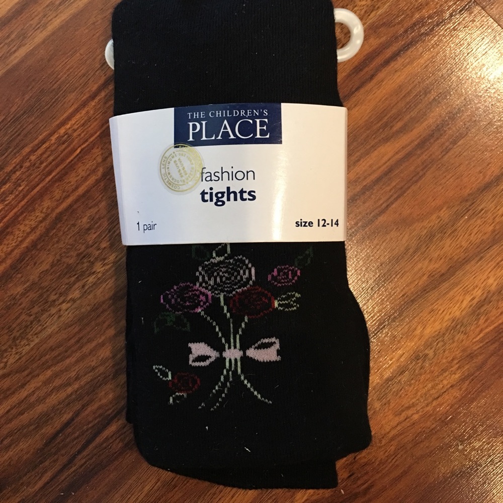 NEW girls winter tights black The Childrens Place