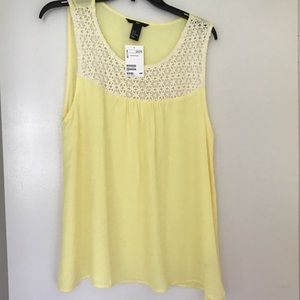 NWT H&M yellow top sz 14