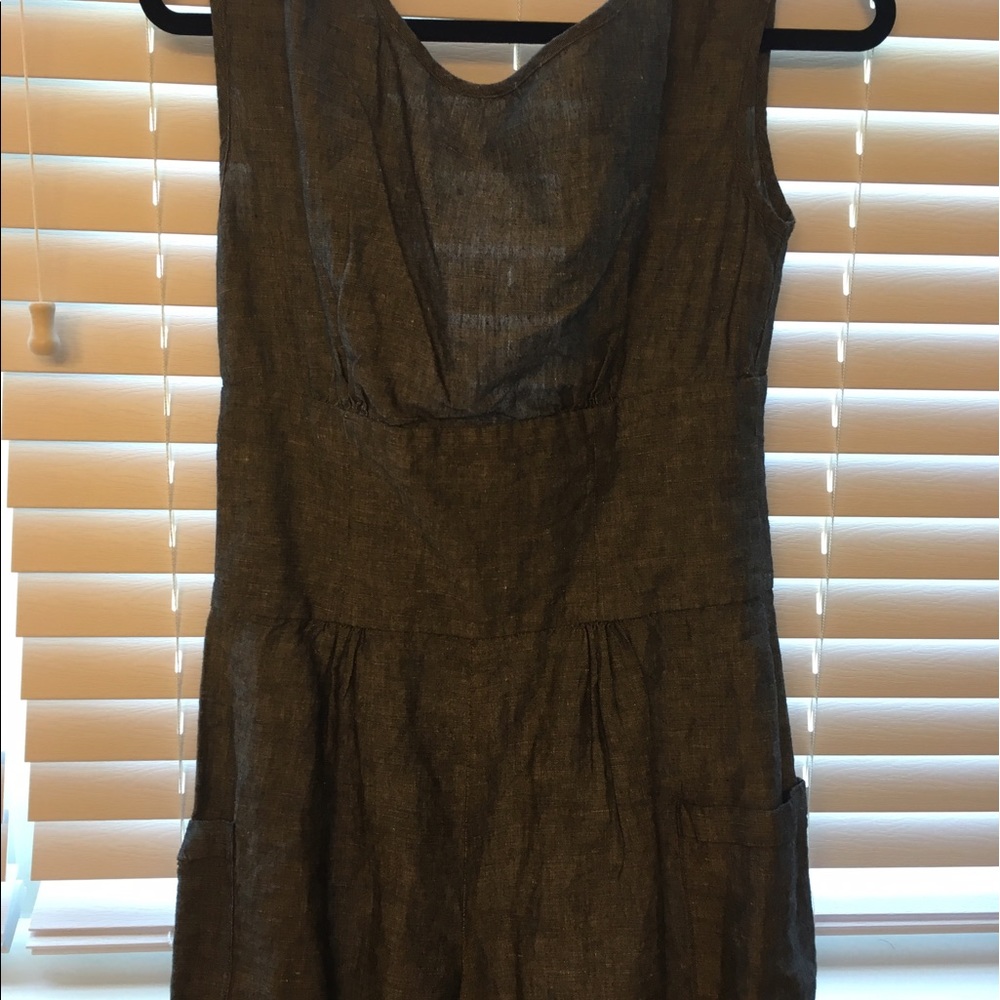 Forever 21 black chambray romper M