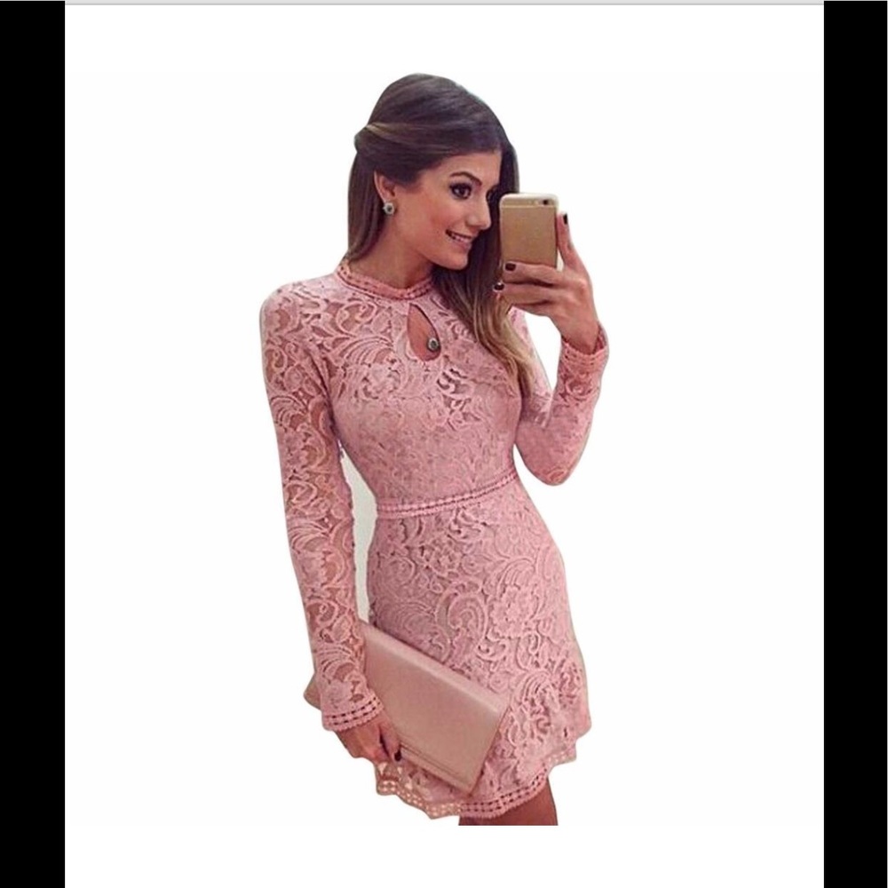 BEAUTIFUL PINK LACE DRESS 👛