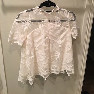 Pineapple lace blouse