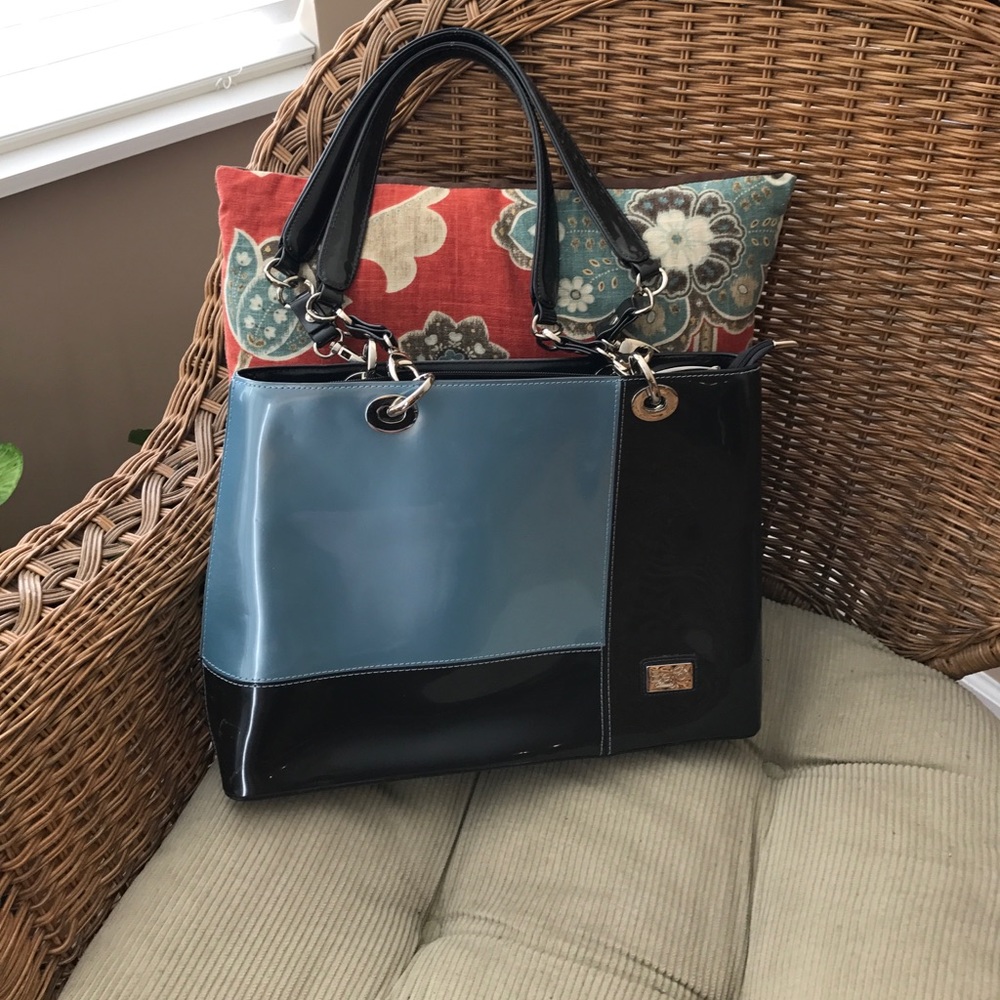 New two tone blue bag