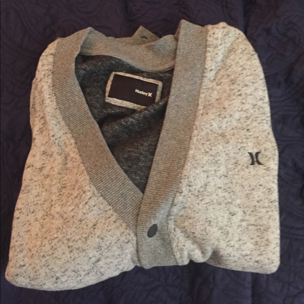 Hurley Wolf Grey Cardigan Sweater