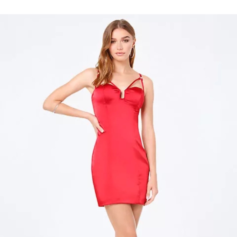 Bebe red cocktail dress