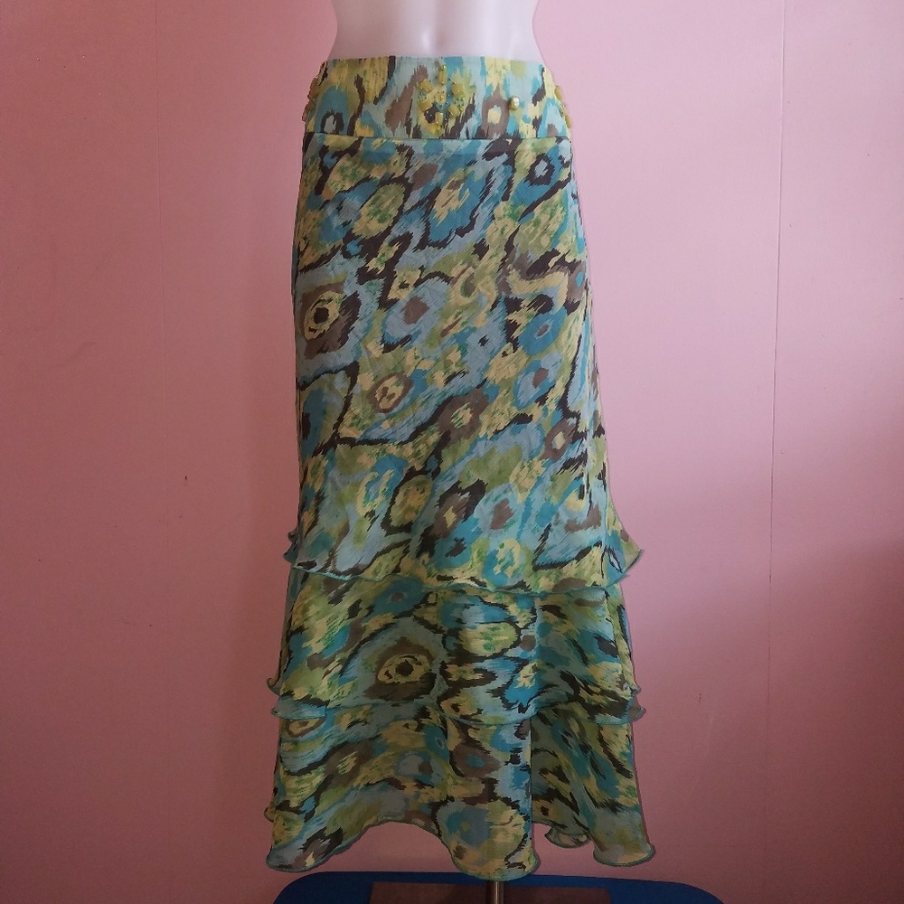NWT long tier layered skirt!!