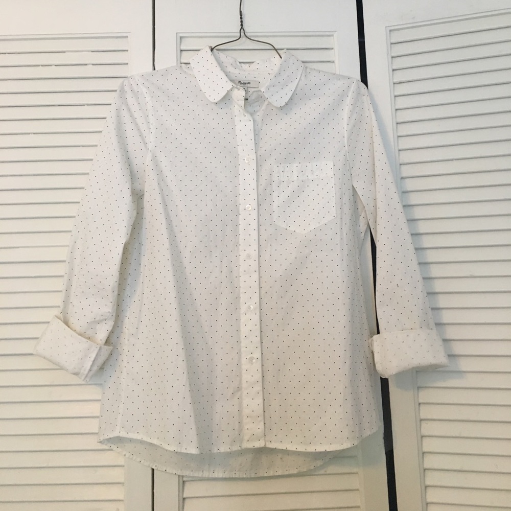 Madewell Polka Dot Button Up Shirt