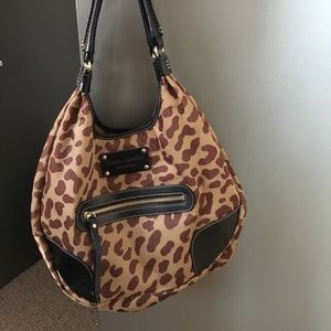 Kate Spade Nylon Animal Print Shoulder Bag
