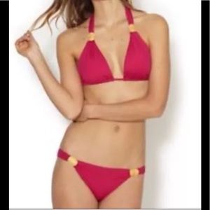 L Space Cleopatra Hot Pink  Bikini Bottom Sz Small
