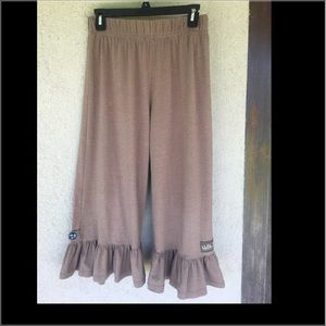 Matilda Jane women's ruffle pants - brown