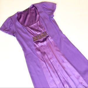 Hale Bob Purple Studded Silk Dress