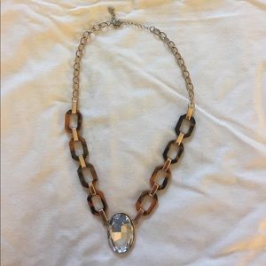 Tortoiseshell and Gemstone Statement Necklace