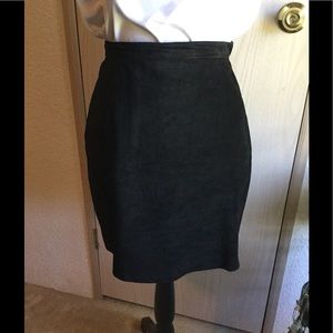 Scully Black Leather Skirt Size 8
