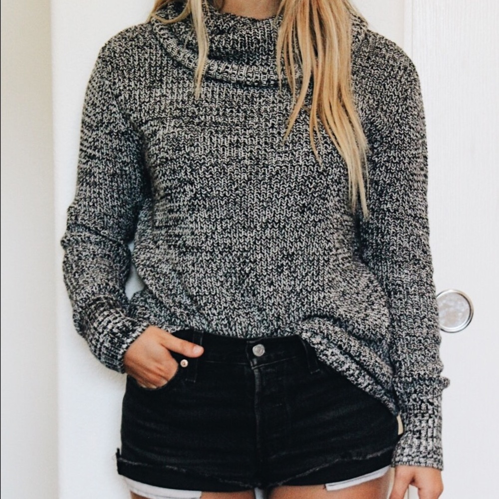 Abercrombie drape turtle neck sweater