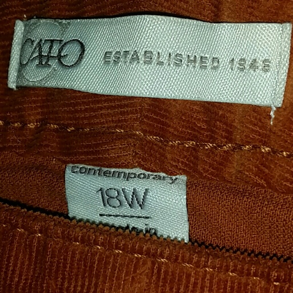 Plus Size Jeans Alert! CATO Rust Orange Pants - Picture 4 of 5